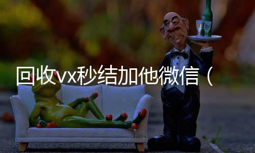 回收vx秒结加他回收微信在线交易微信(回收vx秒结一般什么价格)